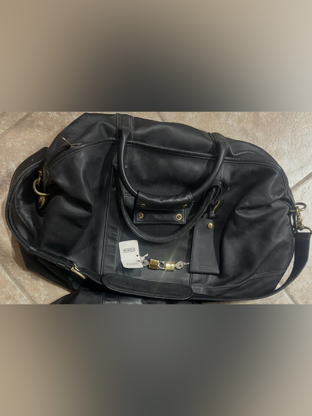 Vintage 1990s Coach Leather Duffel Bag - Rare Lexus Promo Edition